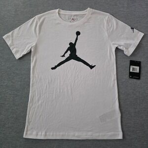 Nike Boys Jordan Jumpman Size Large White Shirt